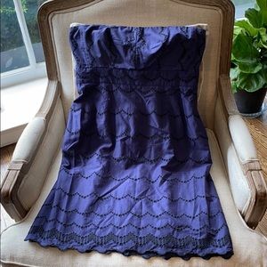 J Crew Eyelet navy blue 100% cotton